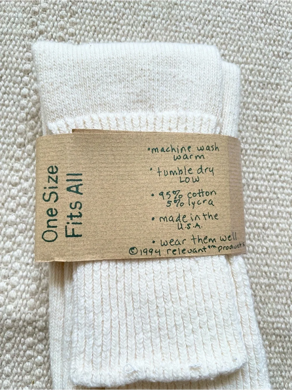Relevant Products Vintage Cat socks Cotton Screen Print 90s Cozy One Size 2 Pair